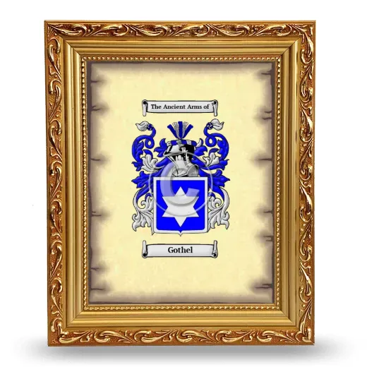 Gothel Coat of Arms Framed - Gold