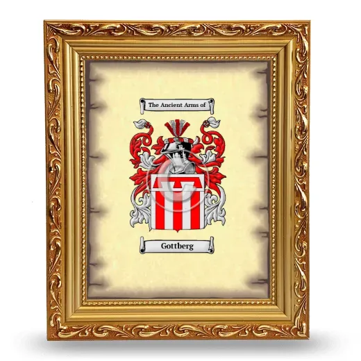 Gottberg Coat of Arms Framed - Gold