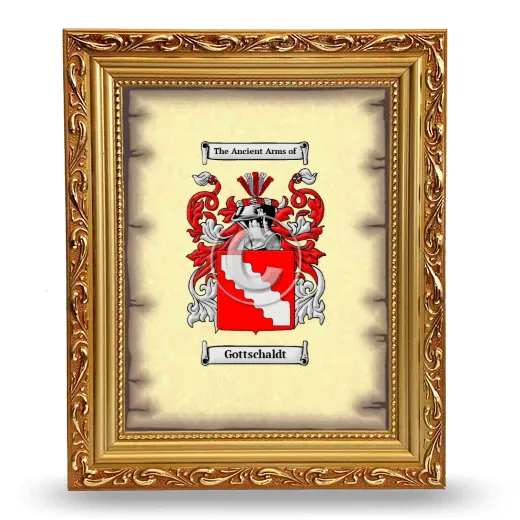 Gottschaldt Coat of Arms Framed - Gold