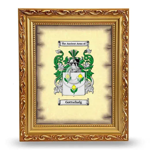 Gottschalg Coat of Arms Framed - Gold