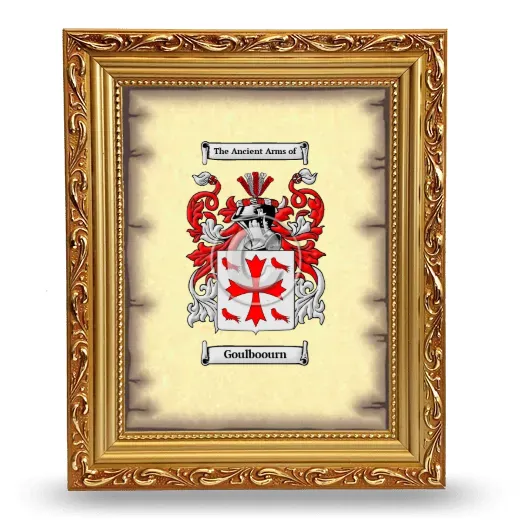 Goulboourn Coat of Arms Framed - Gold