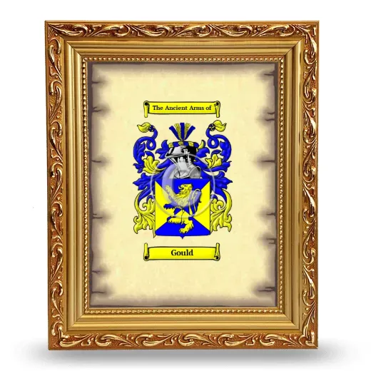 Gould Coat of Arms Framed - Gold