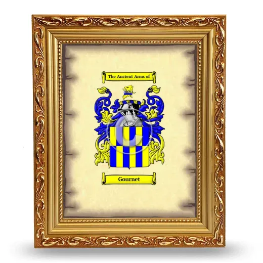 Gournet Coat of Arms Framed - Gold