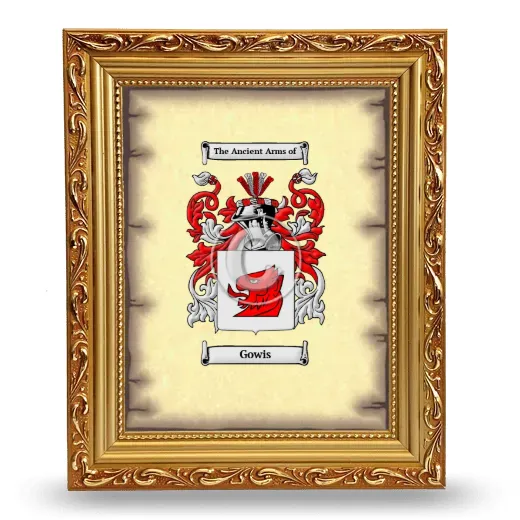 Gowis Coat of Arms Framed - Gold