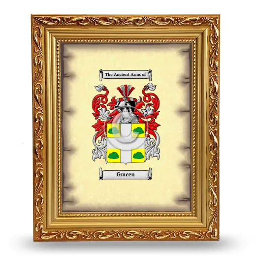 Gracen Coat of Arms Framed - Gold