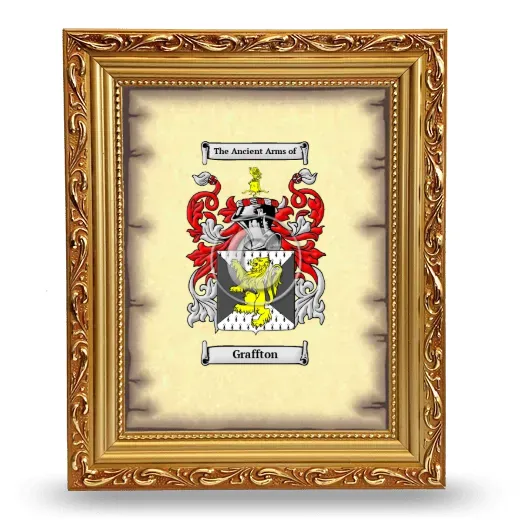 Graffton Coat of Arms Framed - Gold