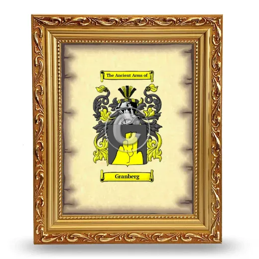 Granberg Coat of Arms Framed - Gold