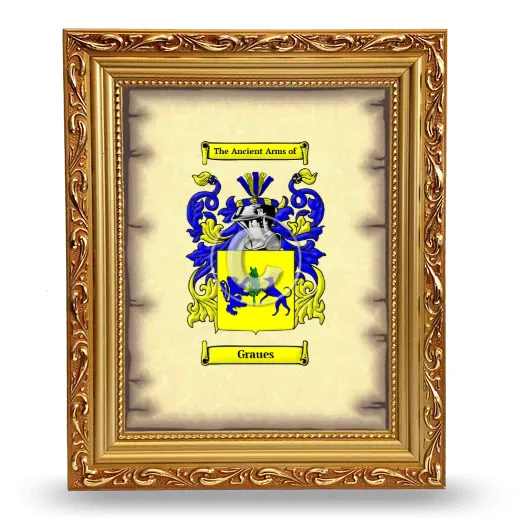 Graues Coat of Arms Framed - Gold