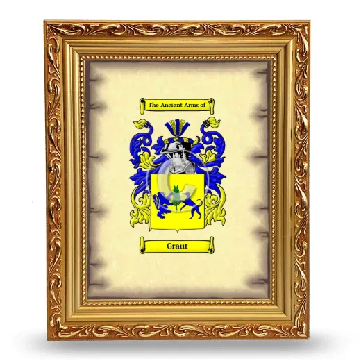 Graut Coat of Arms Framed - Gold