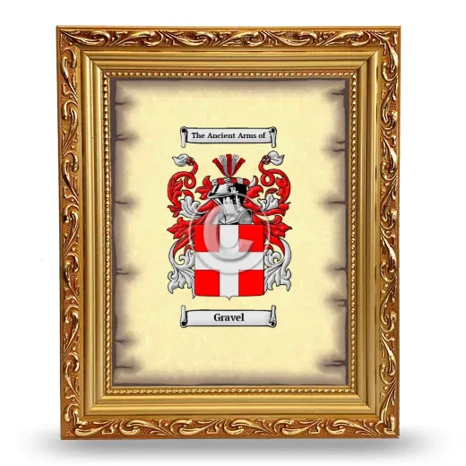 Gravel Coat of Arms Framed - Gold