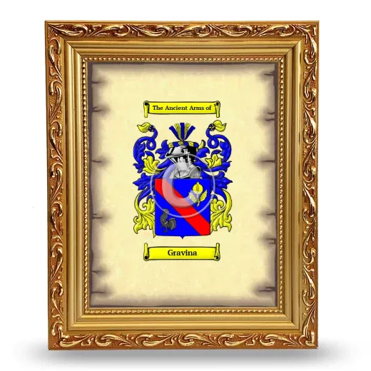 Gravina Coat of Arms Framed - Gold