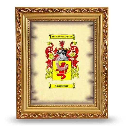Graystone Coat of Arms Framed - Gold