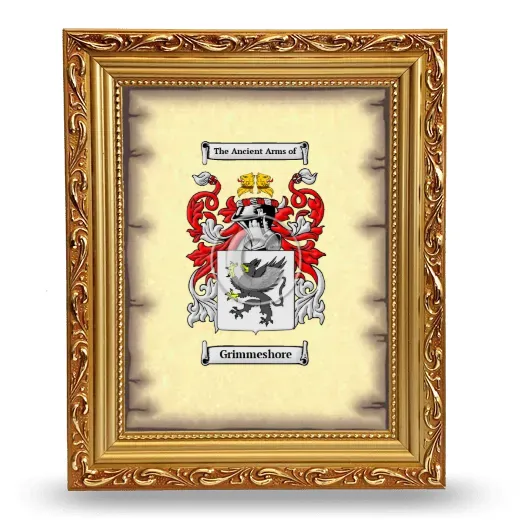 Grimmeshore Coat of Arms Framed - Gold