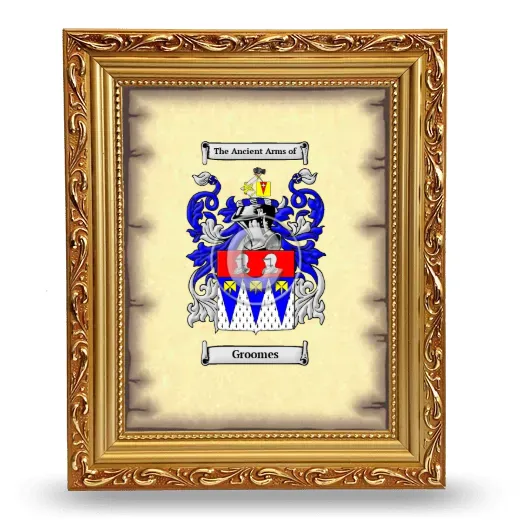 Groomes Coat of Arms Framed - Gold