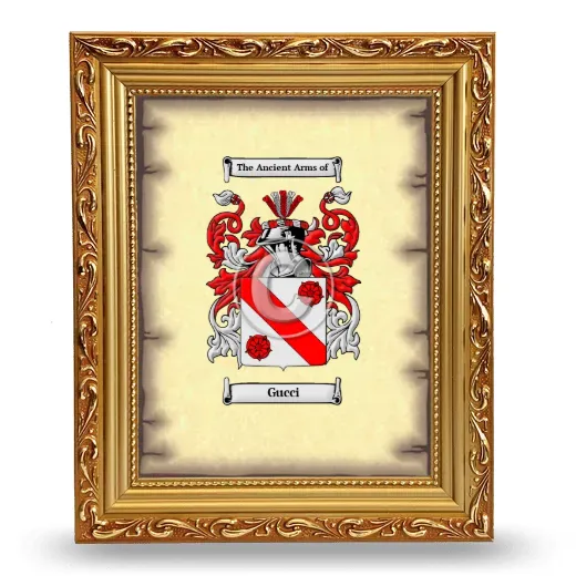 Gucci Coat of Arms Framed - Gold