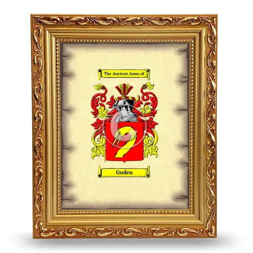 Guden Coat of Arms Framed - Gold