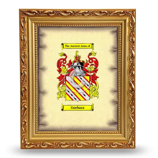 Guebara Coat of Arms Framed - Gold