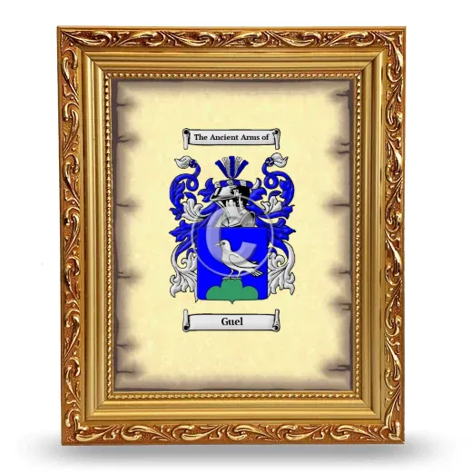 Guel Coat of Arms Framed - Gold