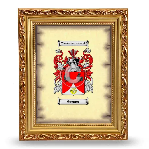 Guemer Coat of Arms Framed - Gold