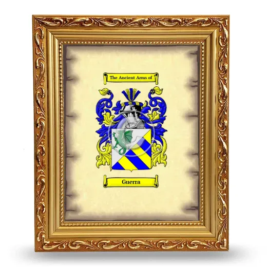 Guerra Coat of Arms Framed - Gold