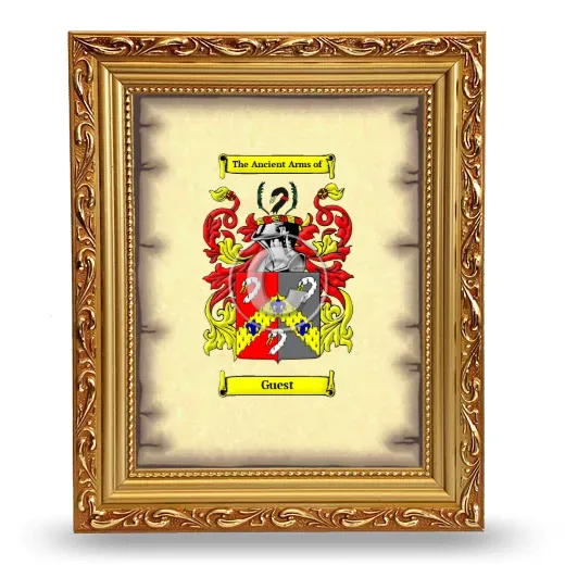 Guest Coat of Arms Framed - Gold