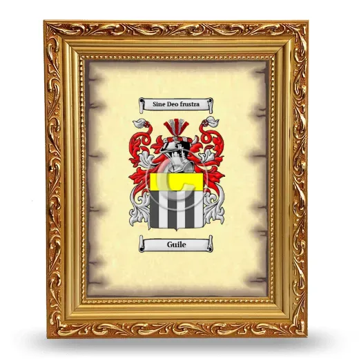 Guile Coat of Arms Framed - Gold