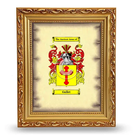 Gullet Coat of Arms Framed - Gold