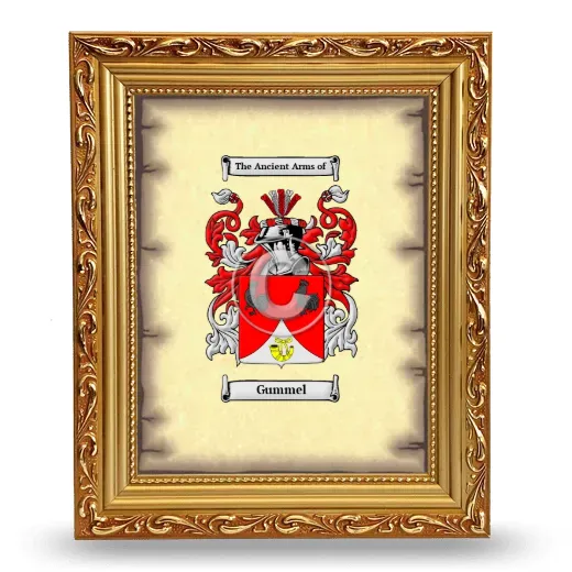 Gummel Coat of Arms Framed - Gold