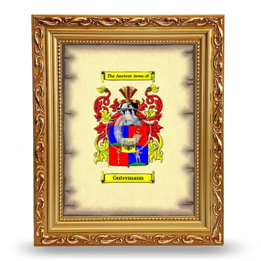 Gutermann Coat of Arms Framed - Gold