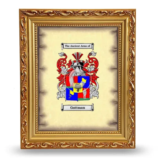 Guttman Coat of Arms Framed - Gold