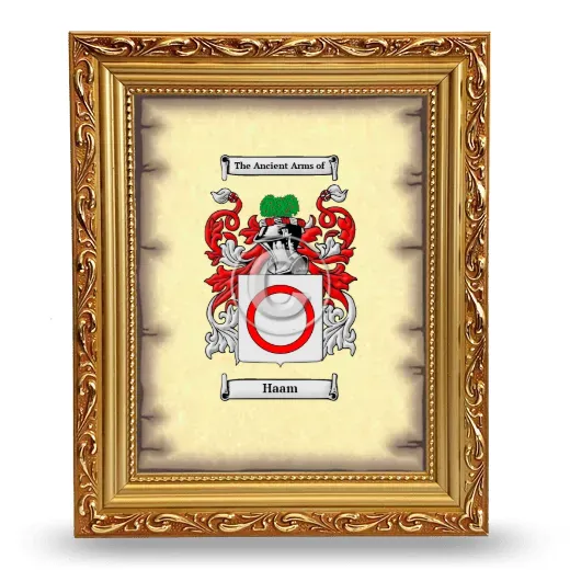 Haam Coat of Arms Framed - Gold