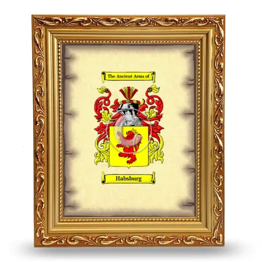 Habsburg Coat of Arms Framed - Gold