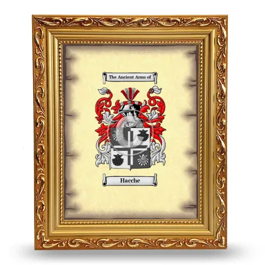 Hacche Coat of Arms Framed - Gold