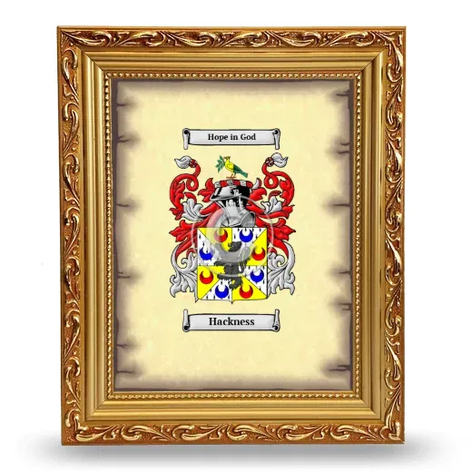 Hackness Coat of Arms Framed - Gold