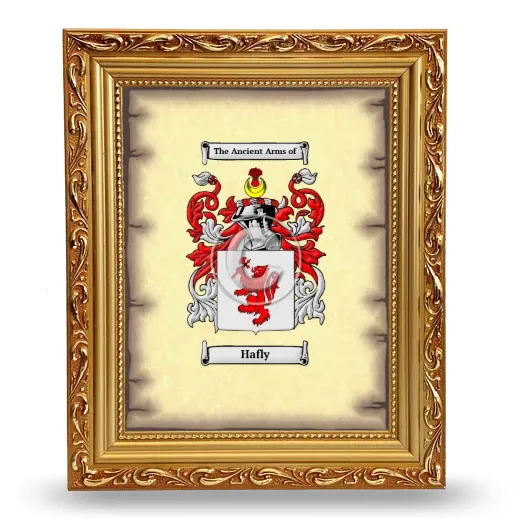 Hafly Coat of Arms Framed - Gold