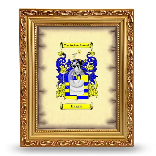 Haggle Coat of Arms Framed - Gold