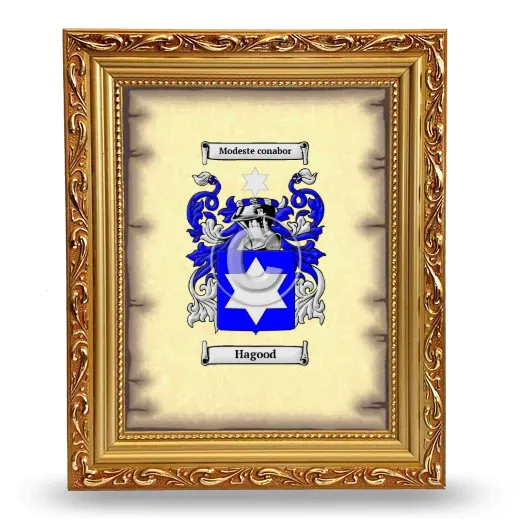 Hagood Coat of Arms Framed - Gold