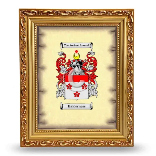 Halderness Coat of Arms Framed - Gold