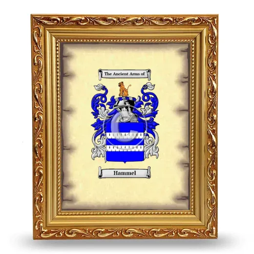 Hammel Coat of Arms Framed - Gold