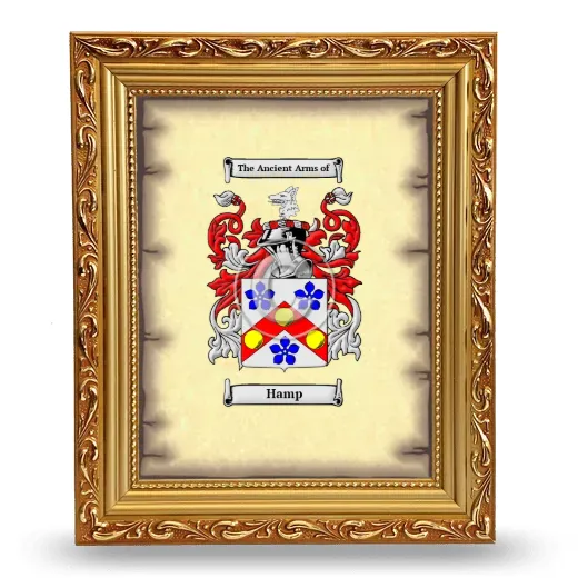 Hamp Coat of Arms Framed - Gold