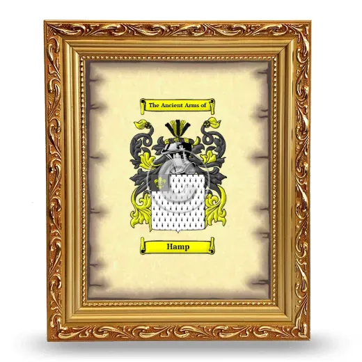Hamp Coat of Arms Framed - Gold