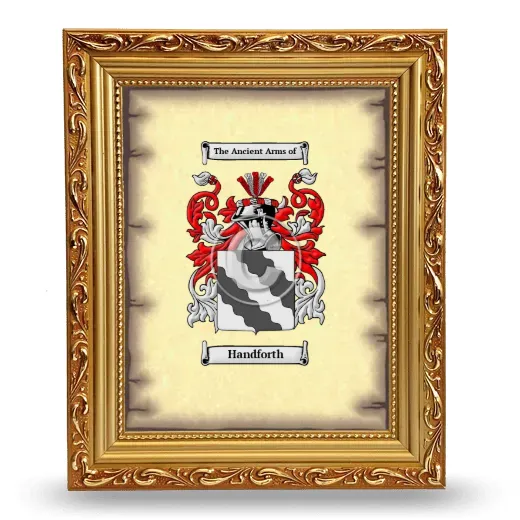 Handforth Coat of Arms Framed - Gold