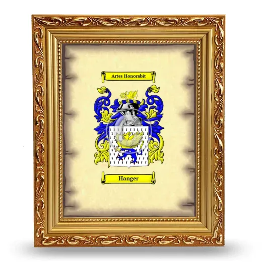 Hanger Coat of Arms Framed - Gold