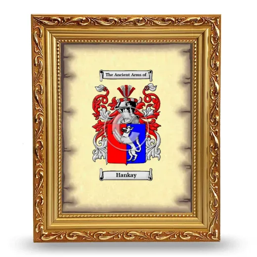 Hankay Coat of Arms Framed - Gold
