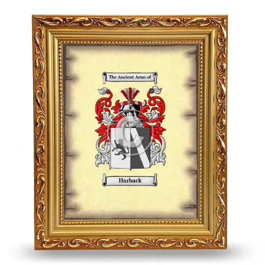 Harback Coat of Arms Framed - Gold