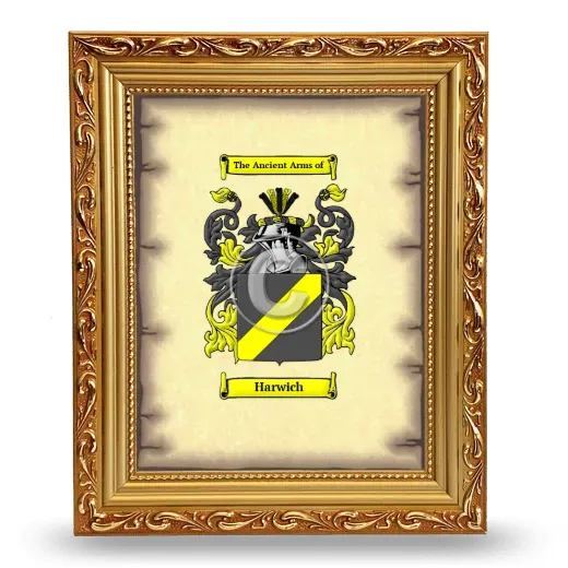 Harwich Coat of Arms Framed - Gold