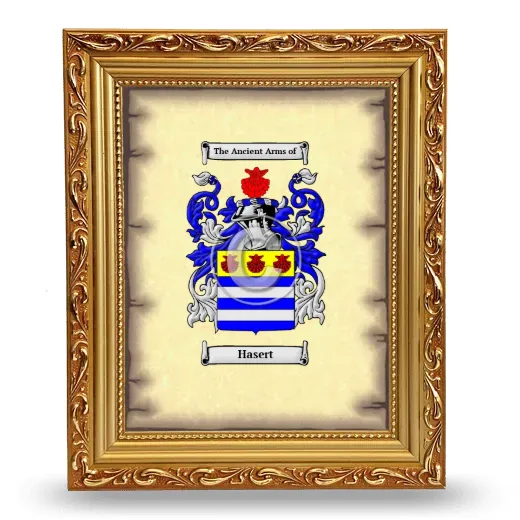 Hasert Coat of Arms Framed - Gold