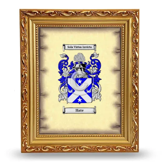 Hate Coat of Arms Framed - Gold