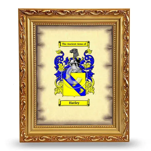 Hatley Coat of Arms Framed - Gold