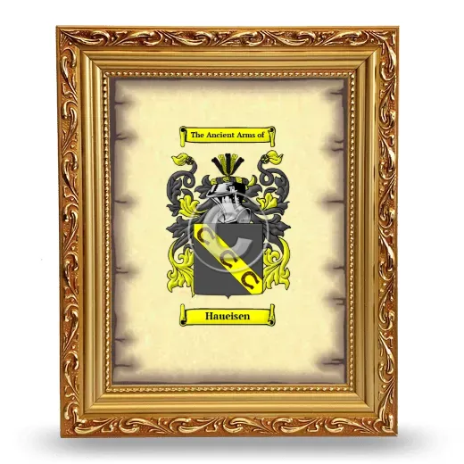 Haueisen Coat of Arms Framed - Gold